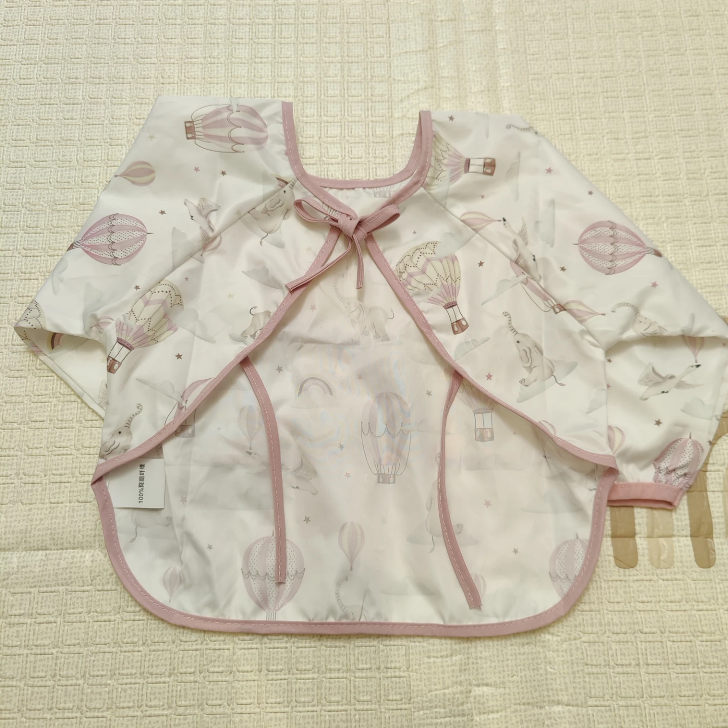 New Baby Bib with Long Sleeves - Hot Air Balloon Print - photo 3