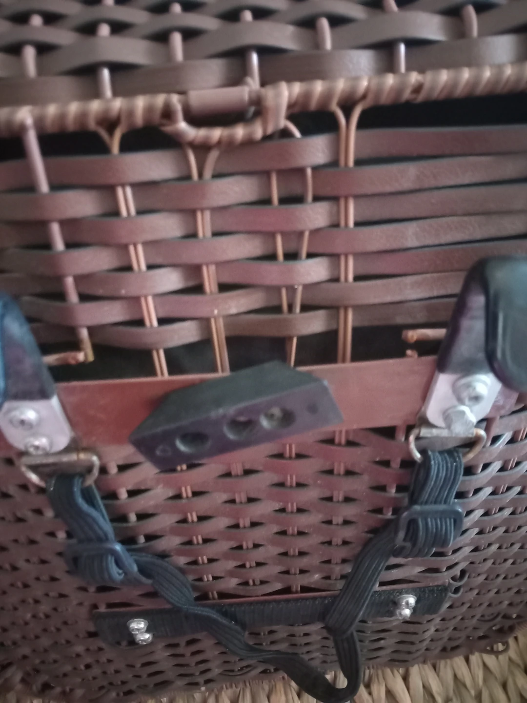 Brown Wicker Bicycle Basket - photo 5