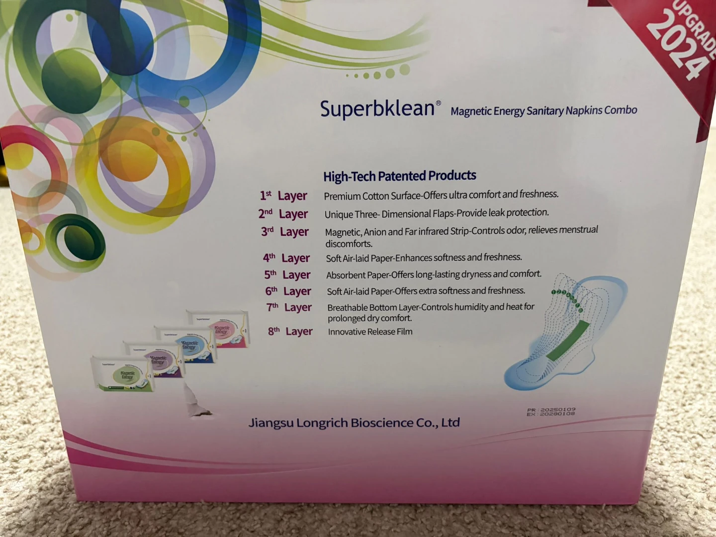 Superbklean Magnetic Sanitary Pads Combo Box 2024 Upgrade - photo 2