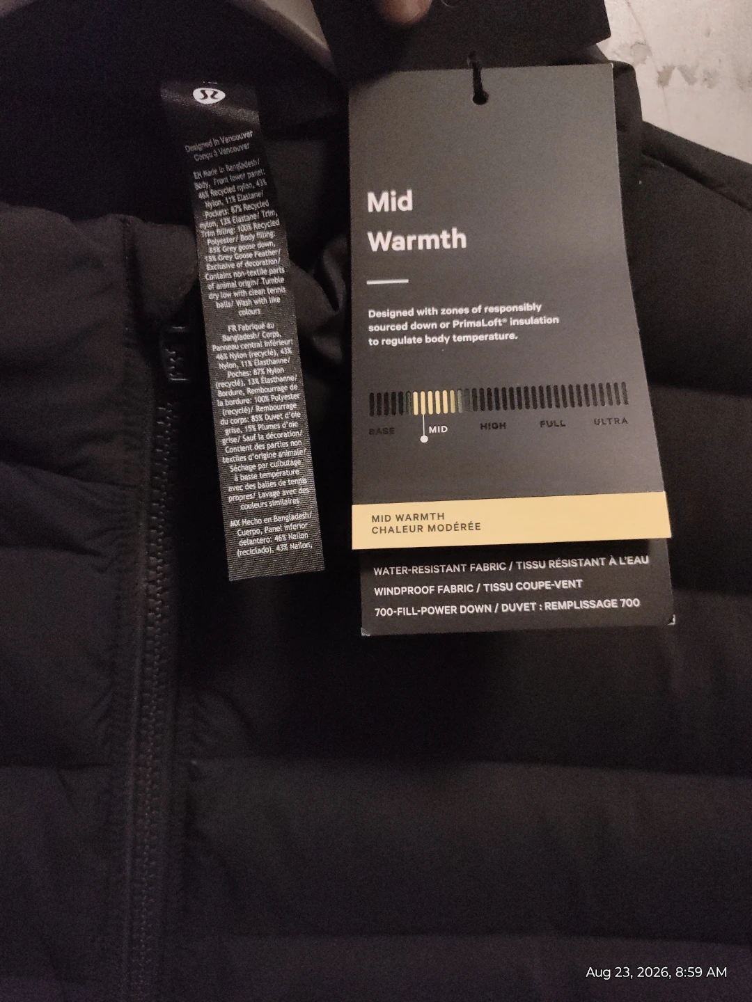 Lululemon Navigation Down Jacket Evolve XL Black - photo 4