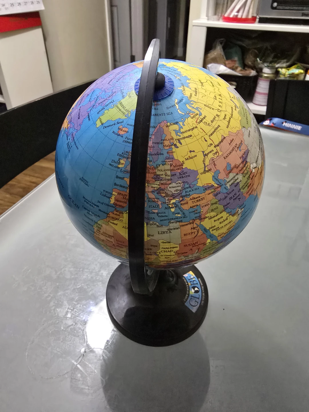 9" World Globe Earth Ocean Rotating World Map Geography - photo 5