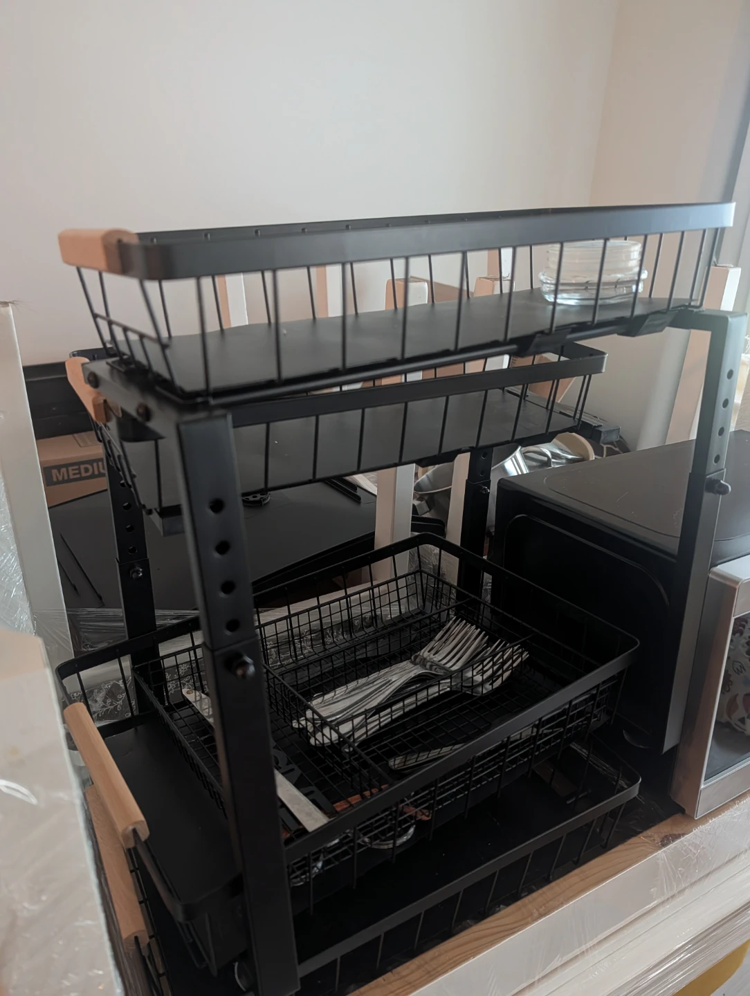 Black 2-Tier Under Sink Organizer Shelf - photo 2