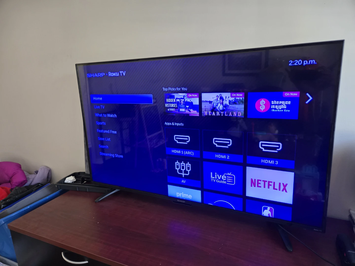 SHARP Roku TV 55  inch