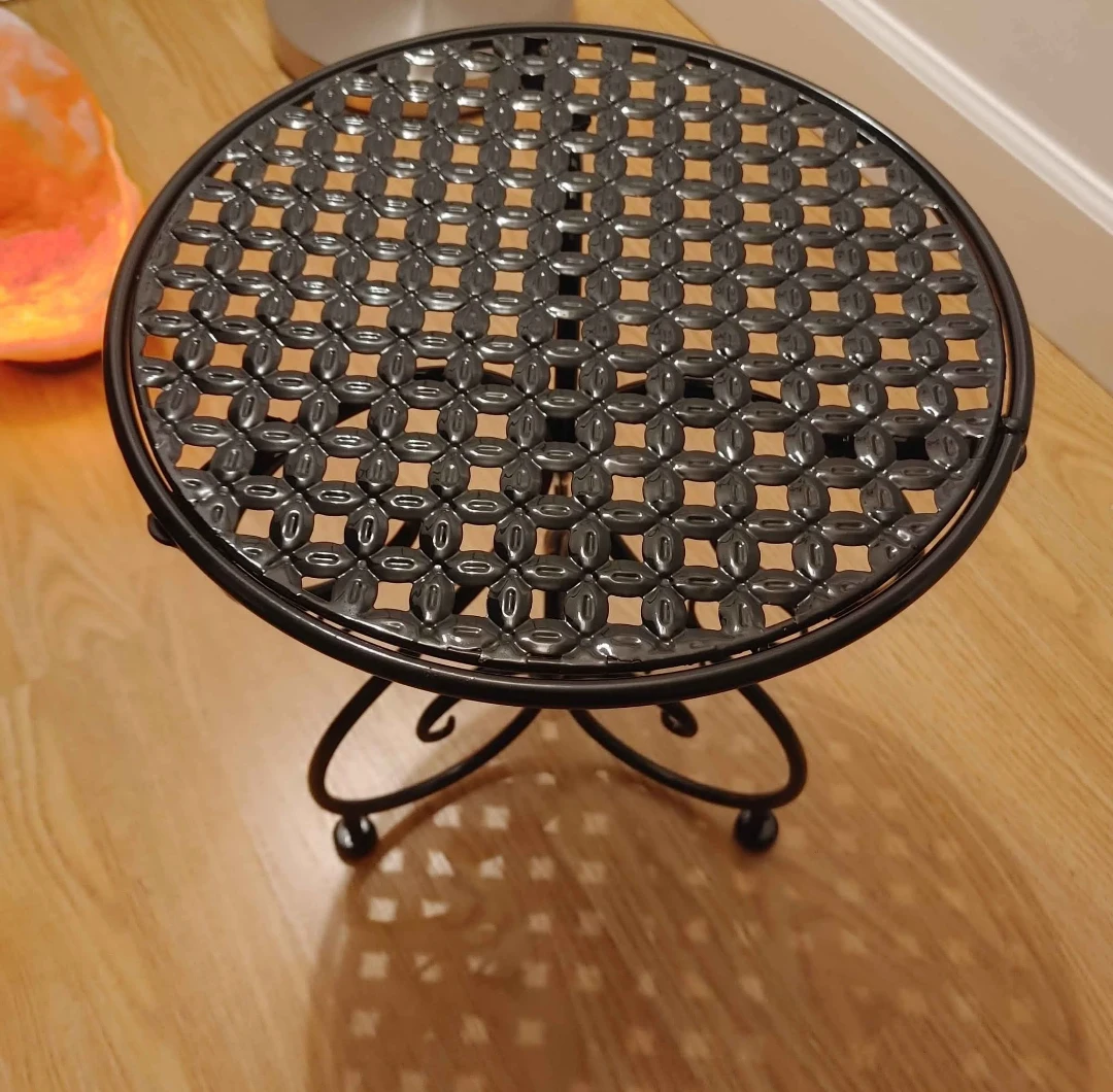 Small Black Metal Accent Table - photo 3