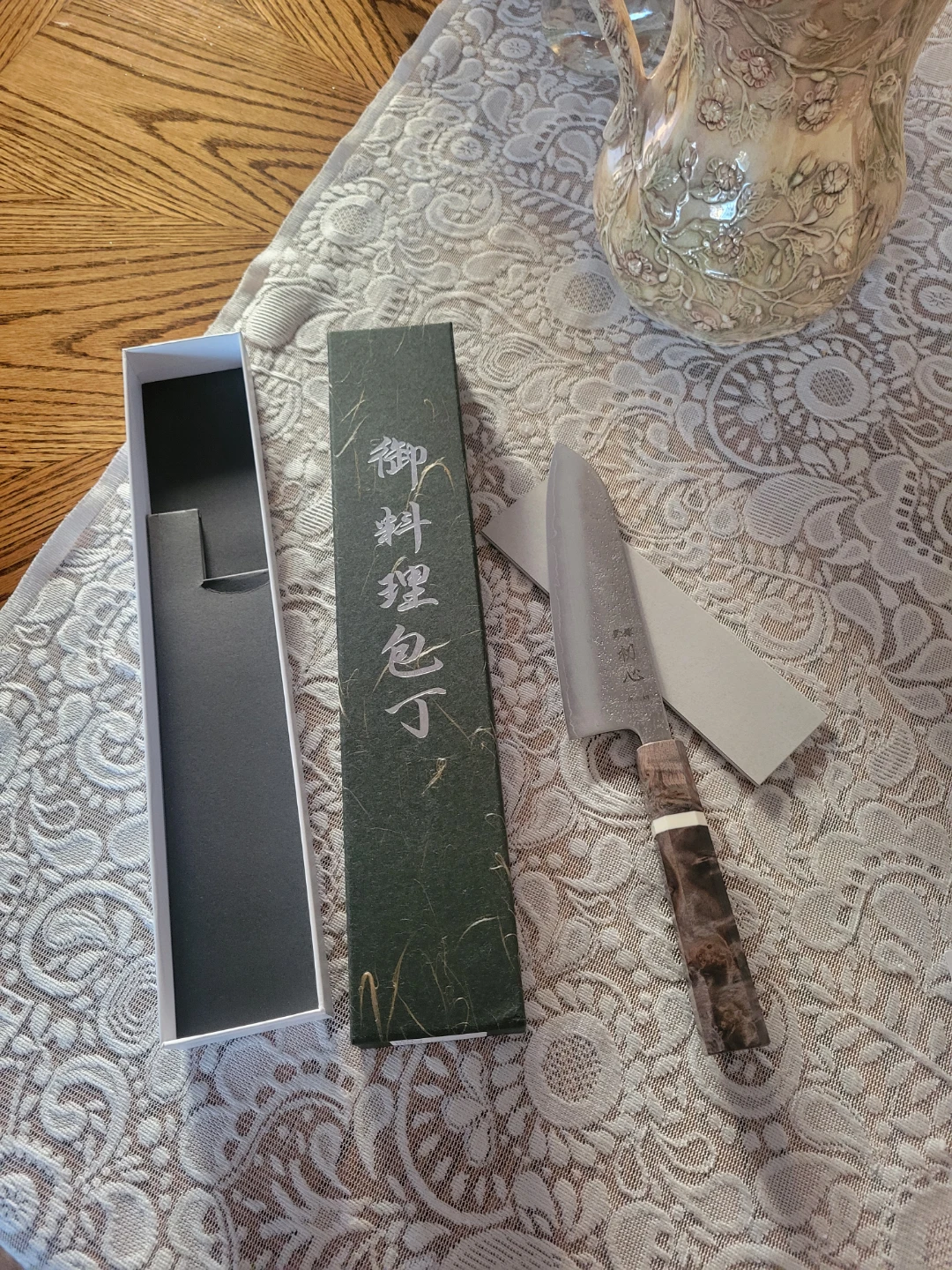 New.OEM Silver3 Nashiji Santoku170 chefs knife,