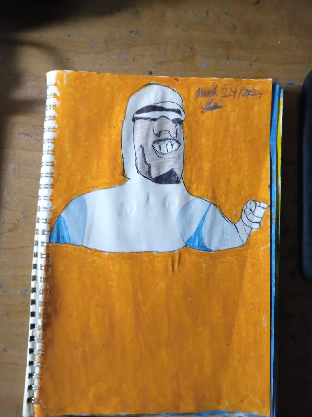 ICEMAN WITH ORANGE BACKGROUND BY CUSTOM ARTIST SHERWIN