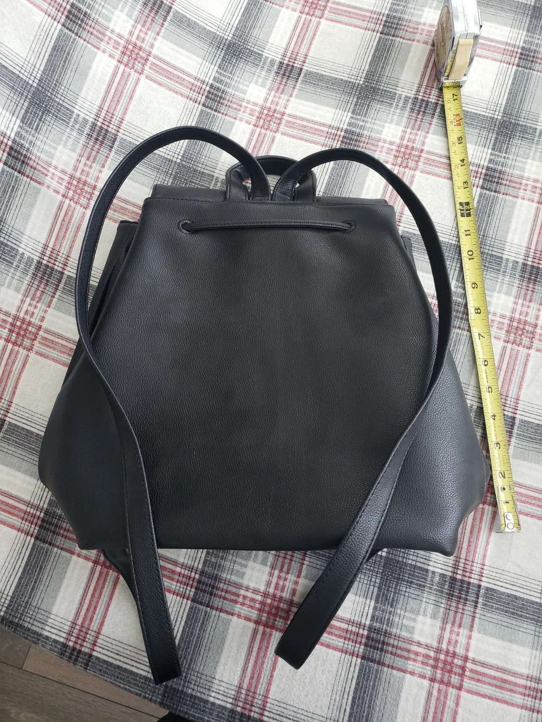 Victoria's Secret Black Faux Leather Backpack - photo 4