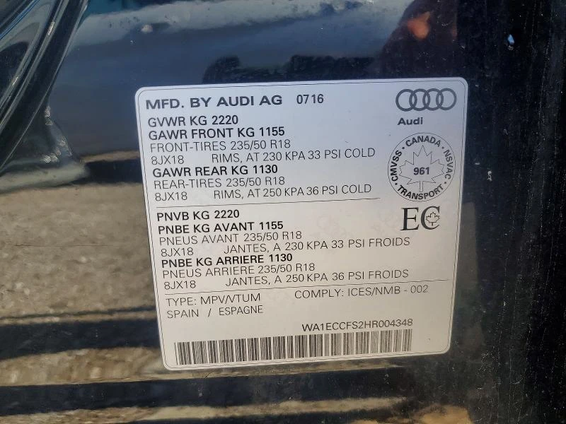 2017 AUDI Q3 - photo 5