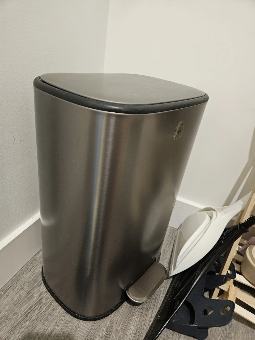 like new Soft-Close Stainless Steel Step Trash Can