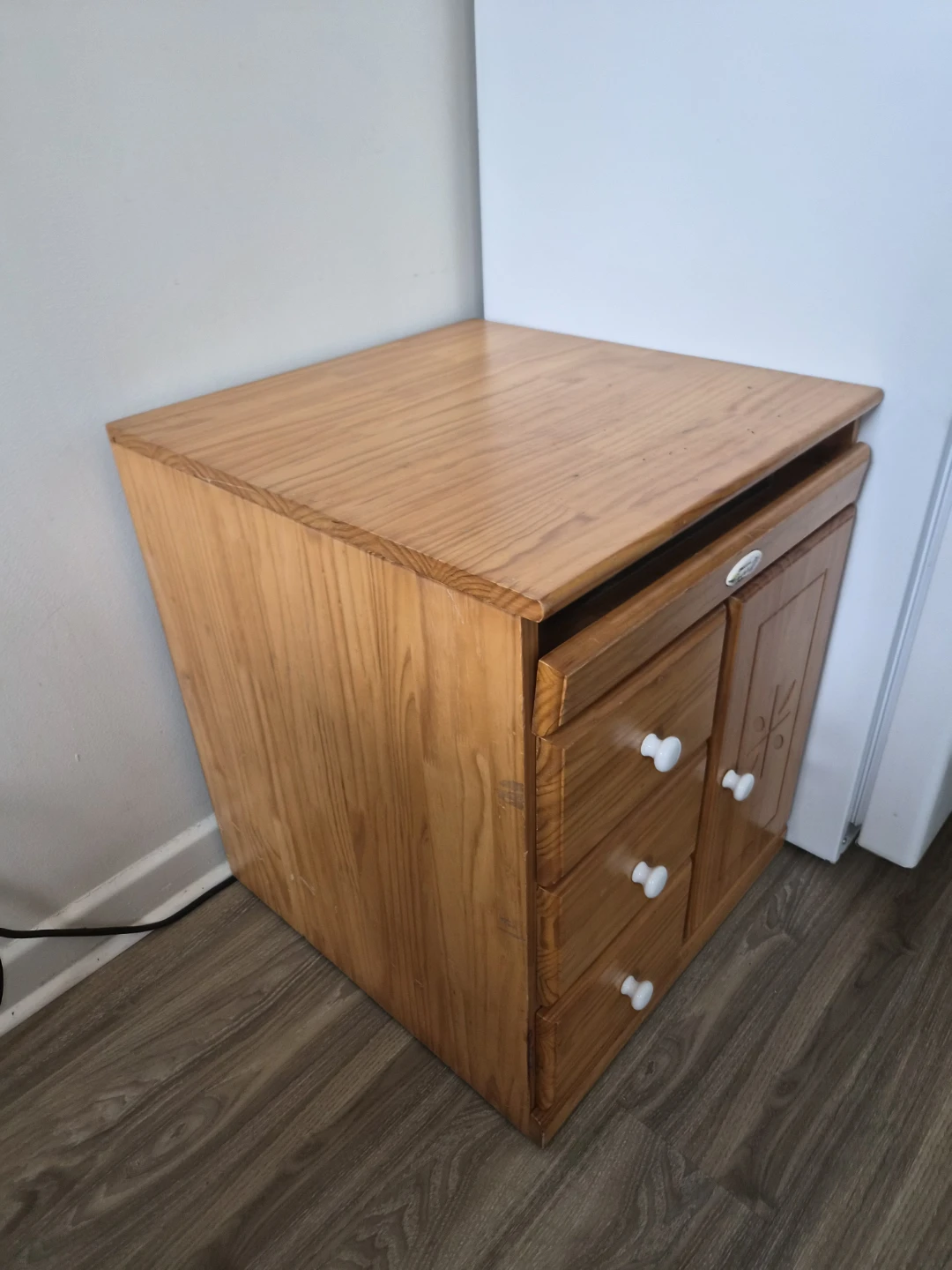 Wooden Side Cabinet with 3 Drawers - photo 3