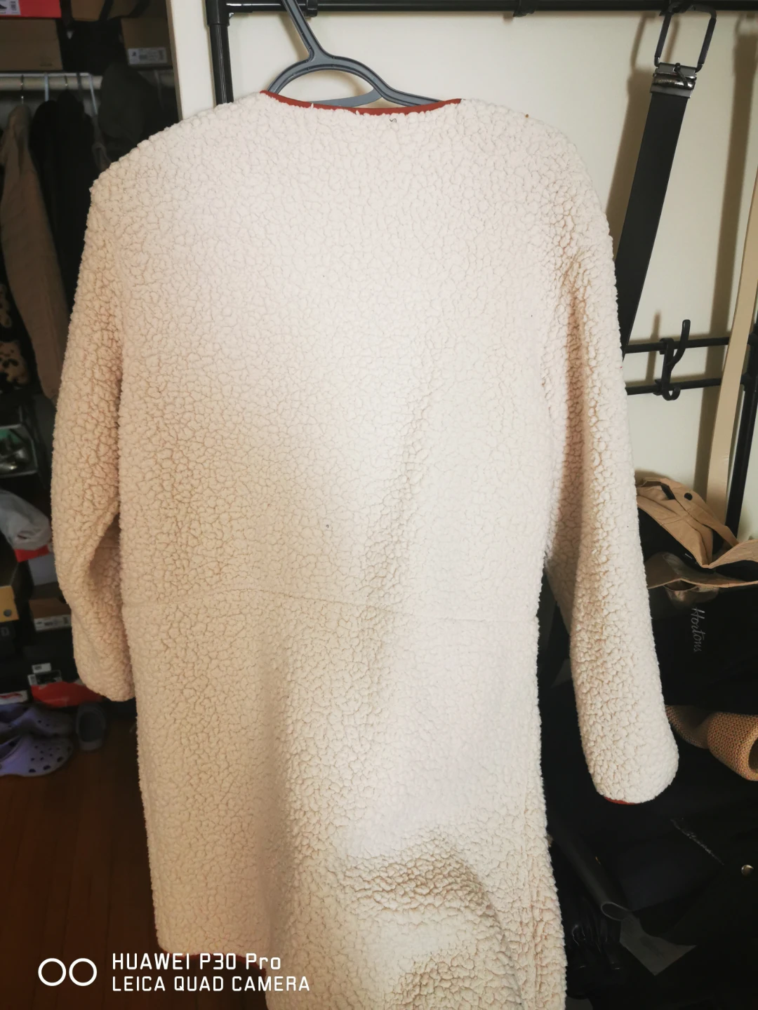 Shein Cream Sherpa Duffle Coat - photo 2