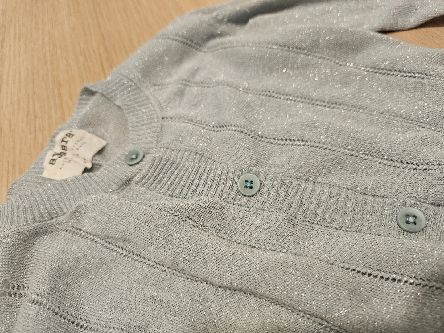 Aymara Baby Blue Sparkle Cardigan 4y - photo 4