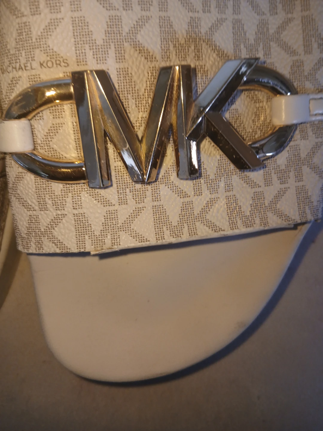 Michael Kors MK Logo Slides White - photo 2