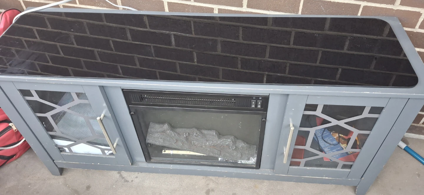PIck by Today - Electric Fire place works and heats  TV Stand. - photo 2