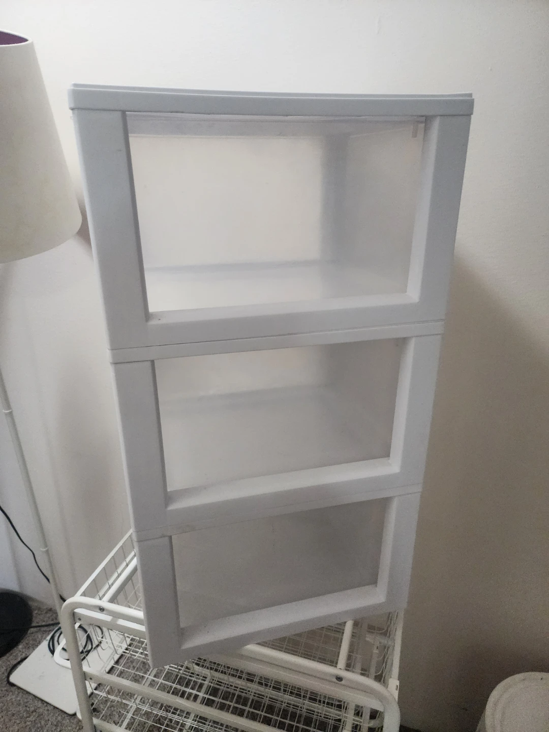 3-Tier White Storage Drawer Unit - photo 3