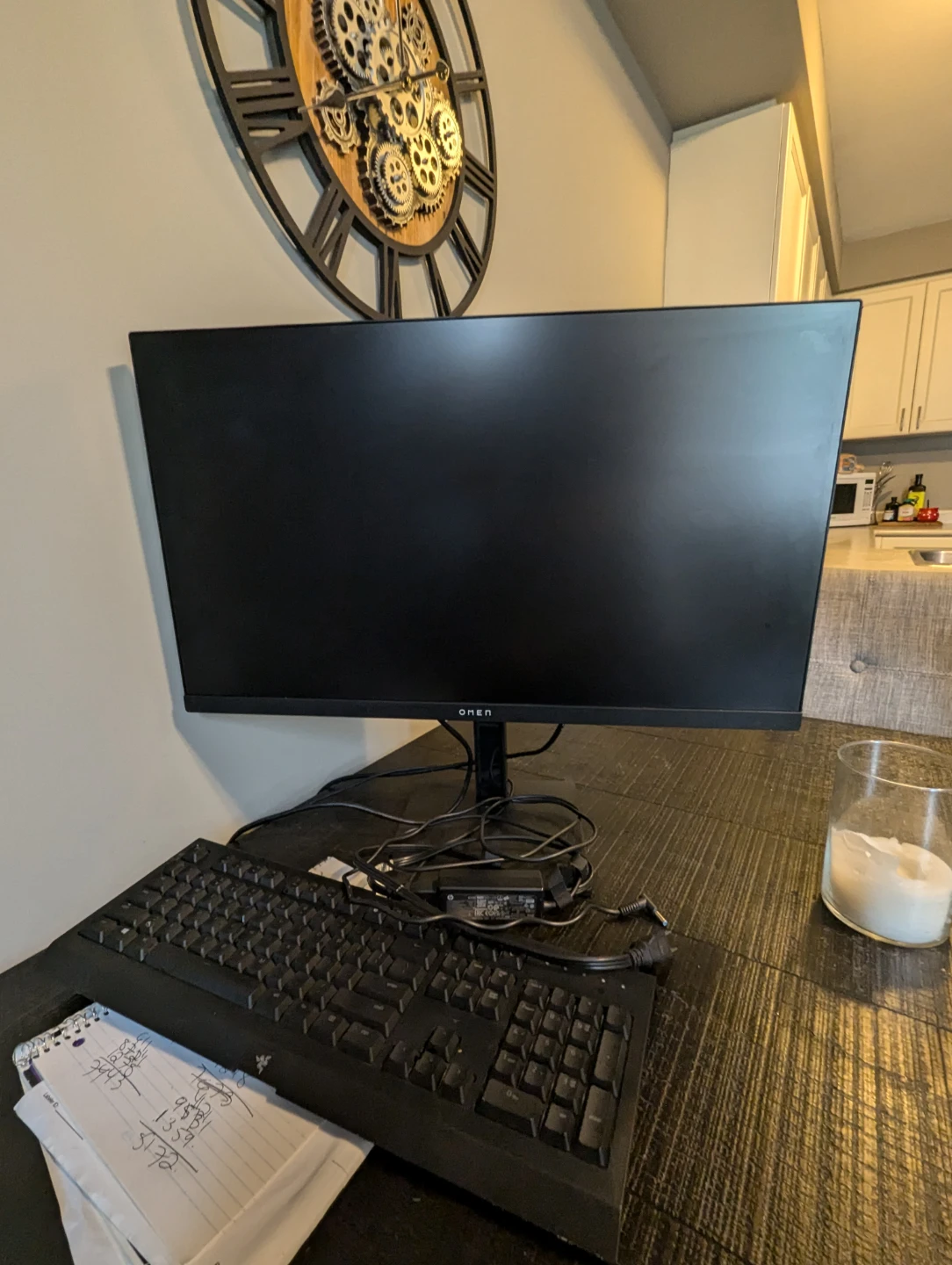 OMEN 27-inch Gaming Monitor + Razer keyboard