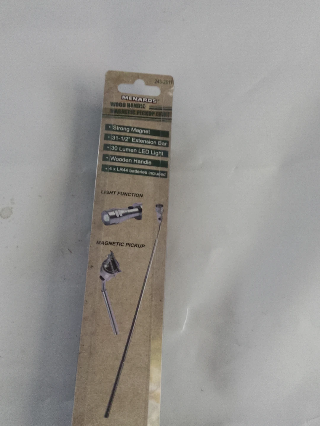 Wood Handle Magnetic Pickup Tool with LED Light - photo 2