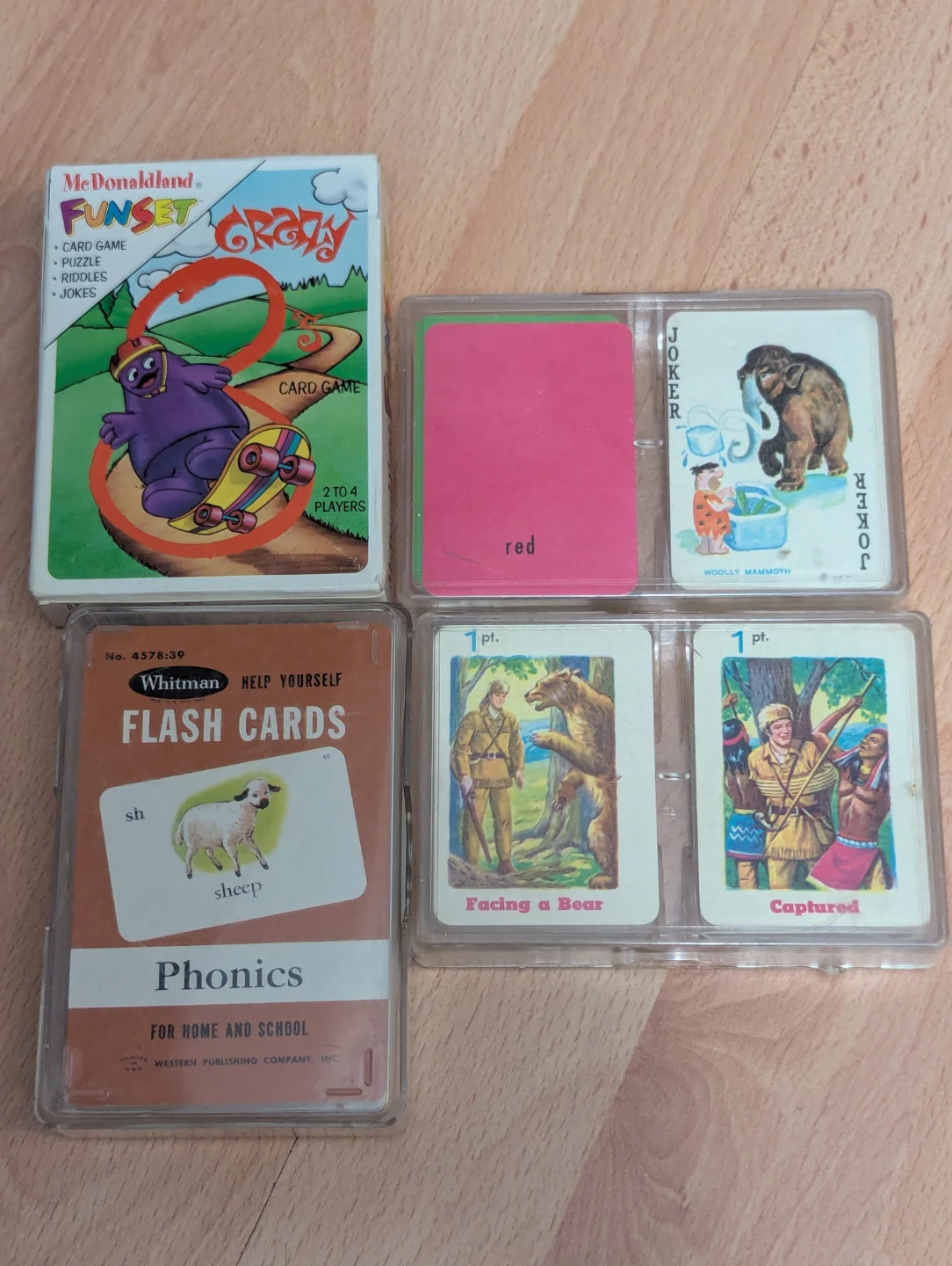 SHOOT ME AN OFFER: Various vintage card games and flash cards