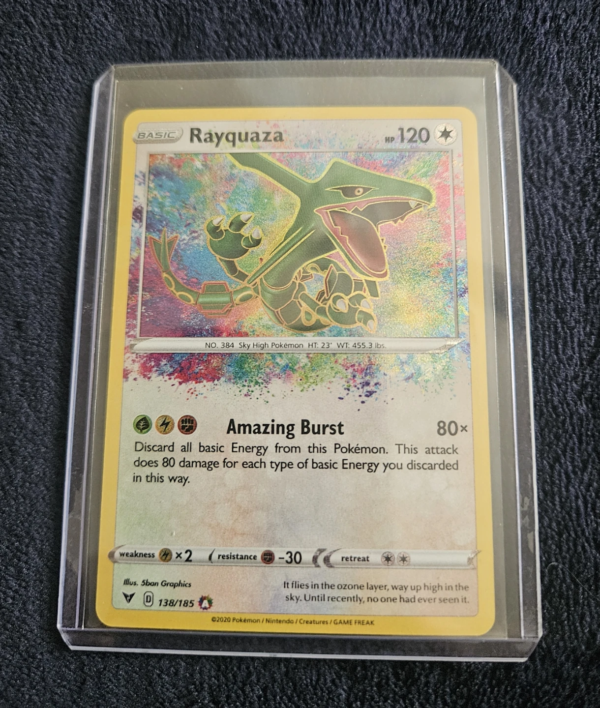 Pokémon Rayquaza 138/185 Vivid Voltage Amazing Rare