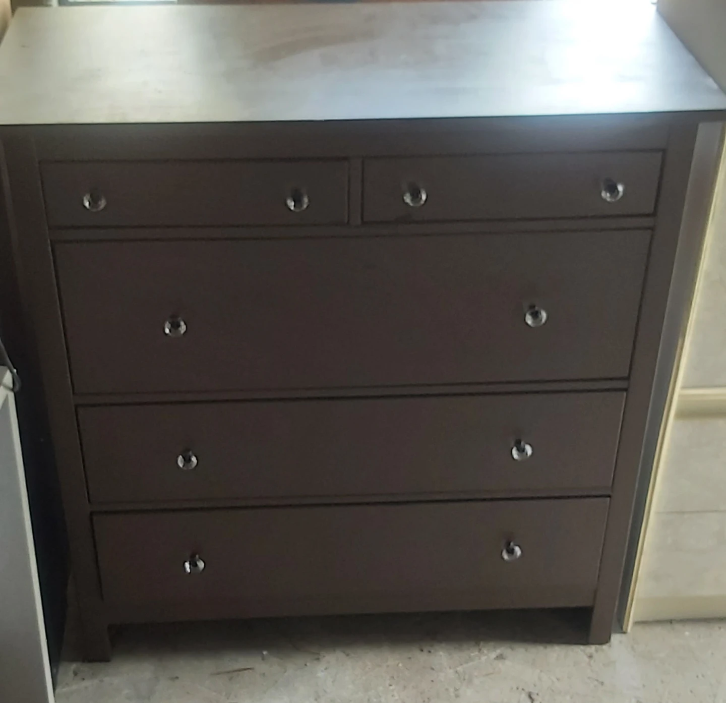Dark Brown Dresser with 6 Drawers