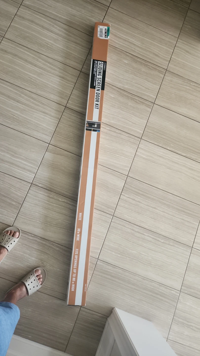 Sliding Screen Door Kit - White, 30" Wide