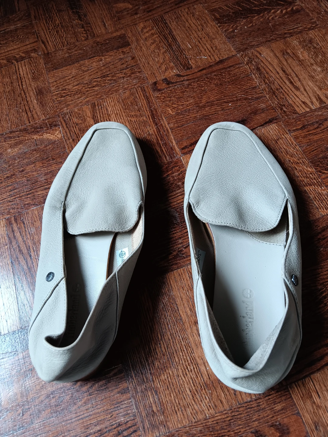 Timberland Beige Leather Loafers