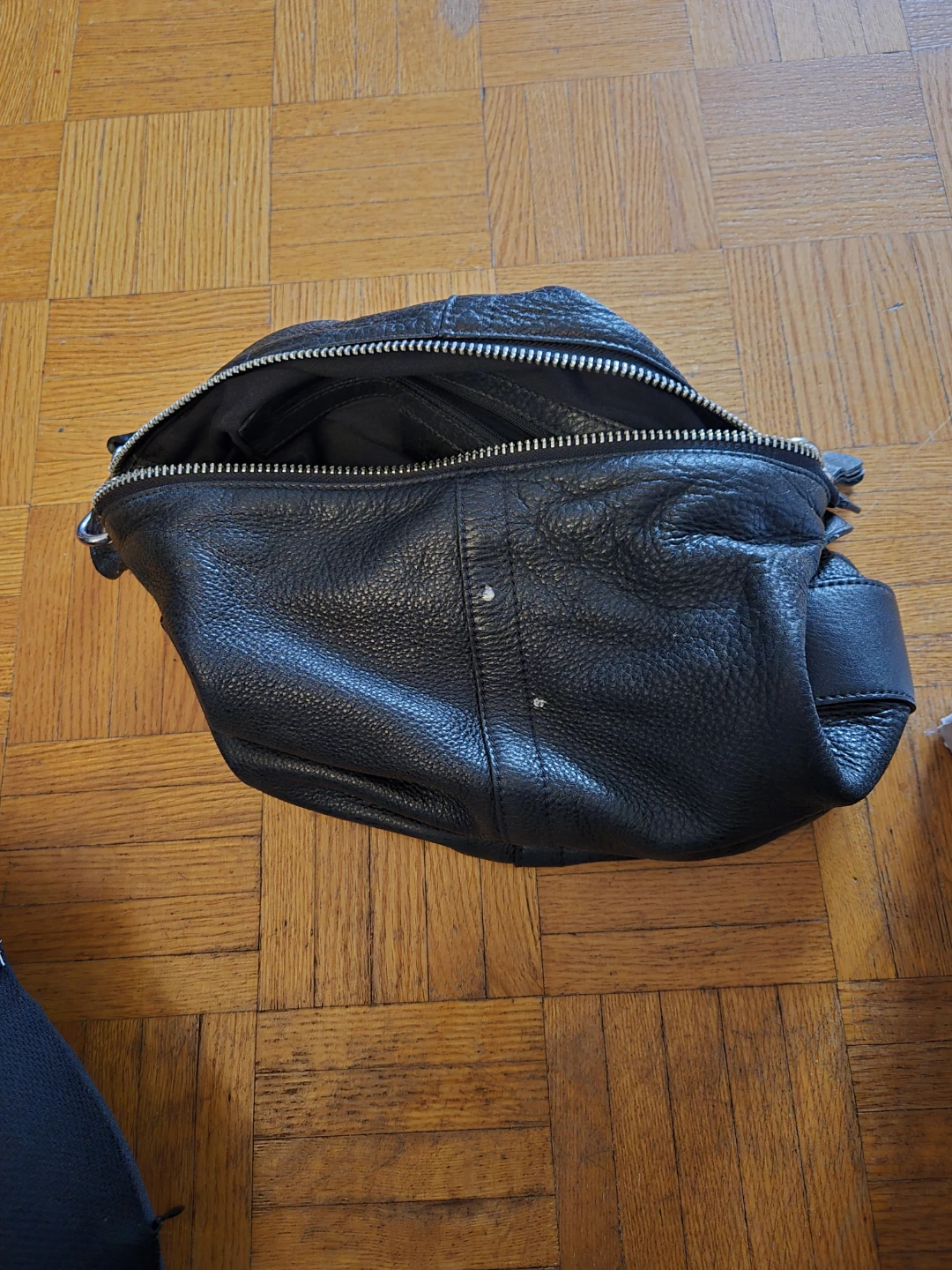 Black Leather Shoulder Bag