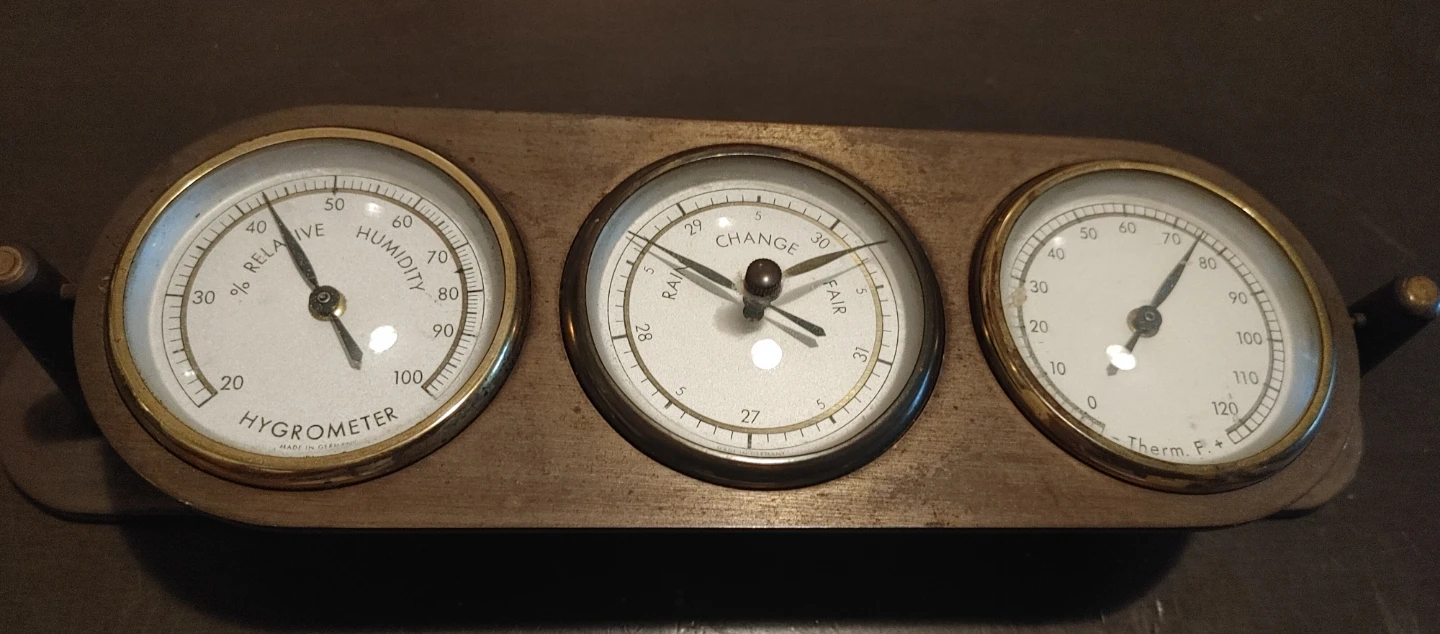 Vintage Hygrometer Barometer Thermometer Set