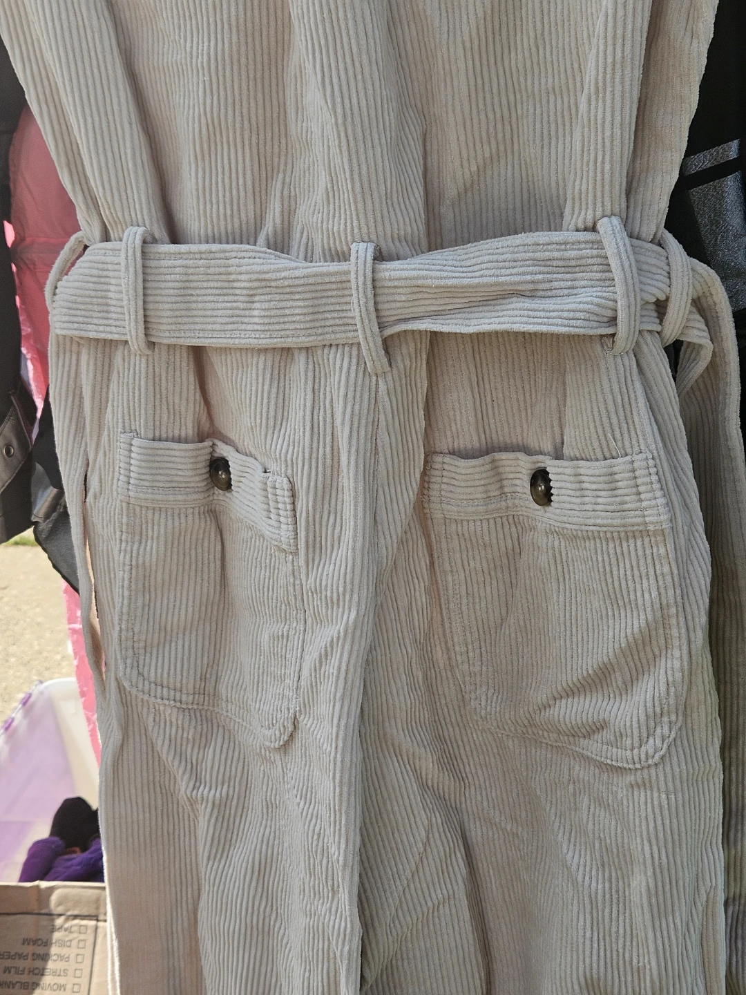 FRNCH Paris Beige Corduroy Jumpsuit XS - photo 4