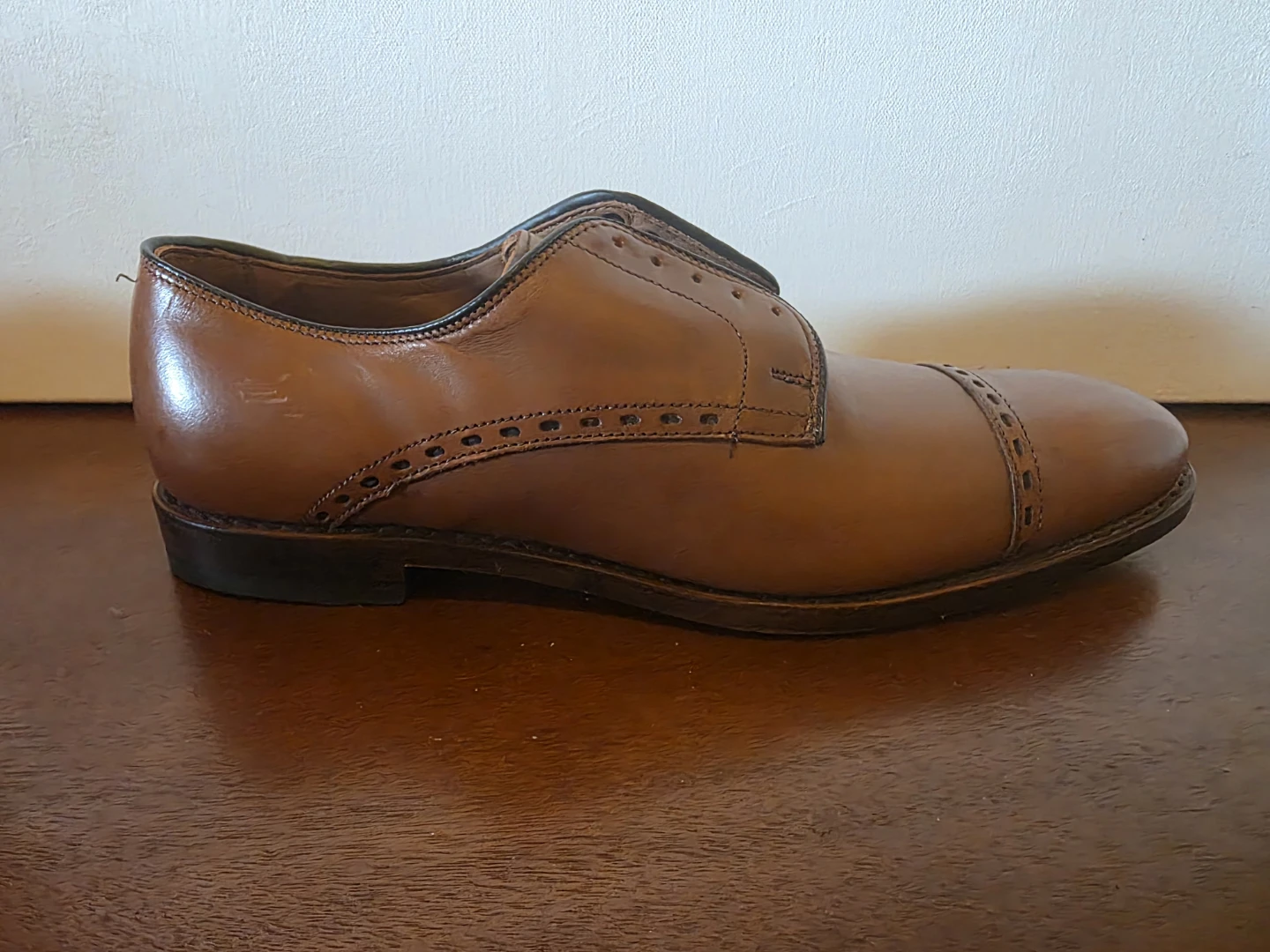 Allen Edmonds Men's Brown Leather Cap Toe Oxford Dress Shoes - photo 2