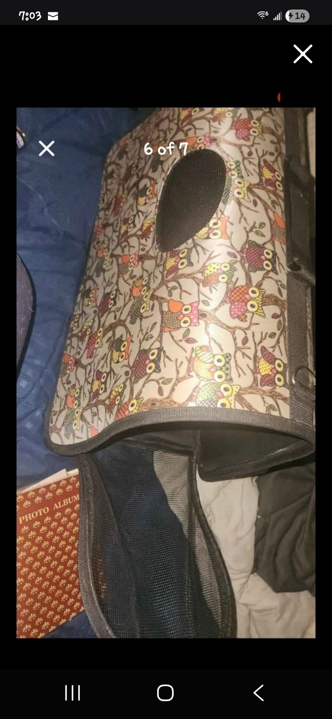 Cute Owl Print Pet Carrier Bag