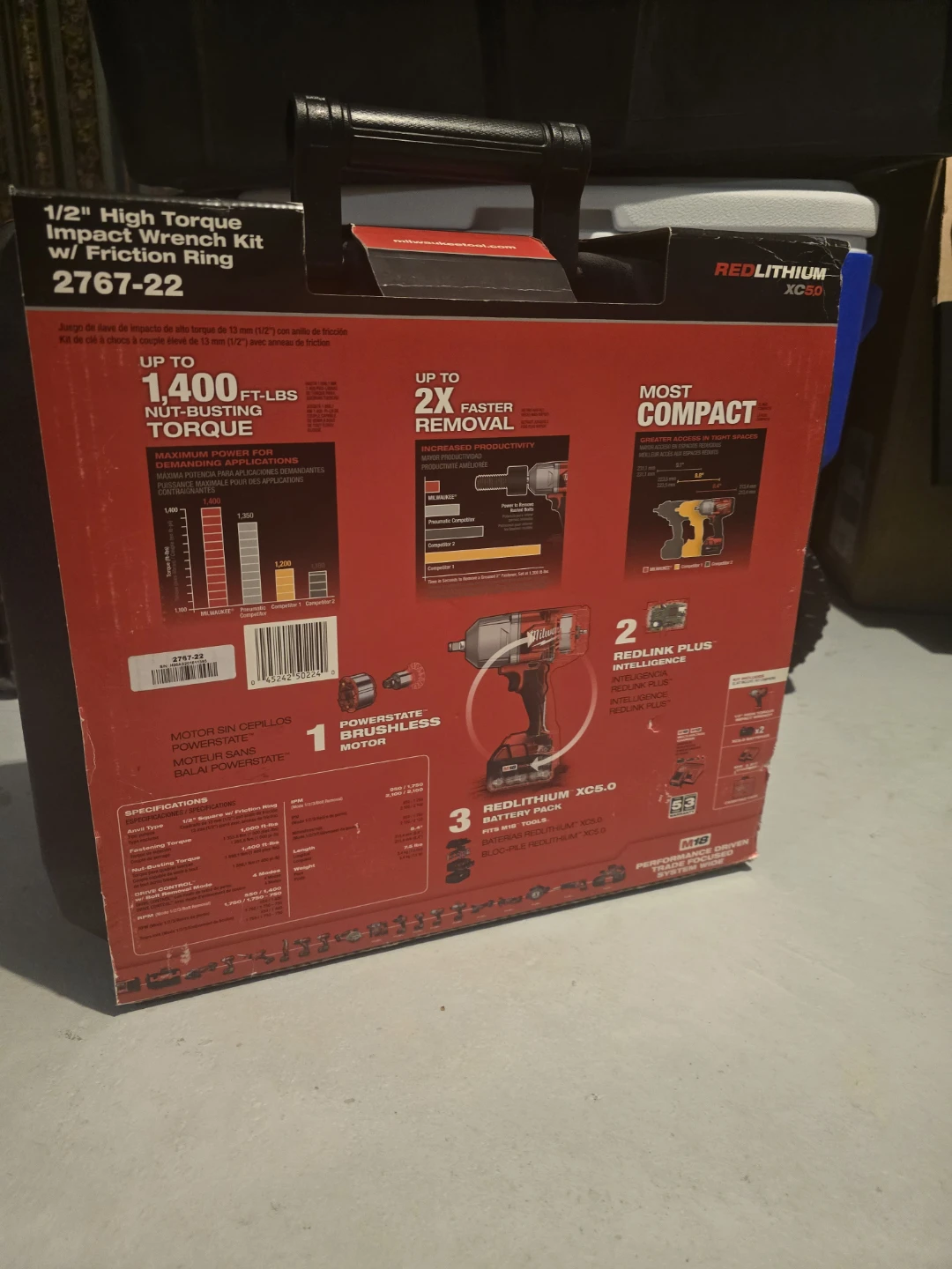 Milwaukee M18 FUEL 1/2" High Torque Impact Wrench Kit - photo 2