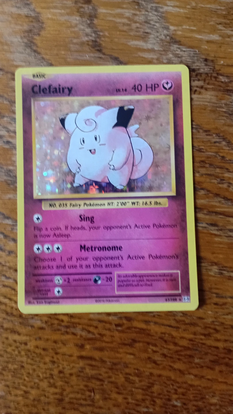Pokémon Clefairy Trading Card