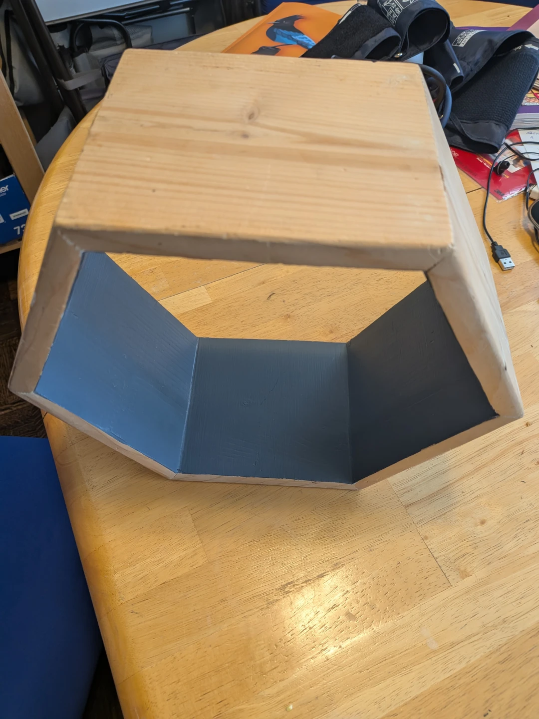 Wooden Hexagon Shelf - photo 2