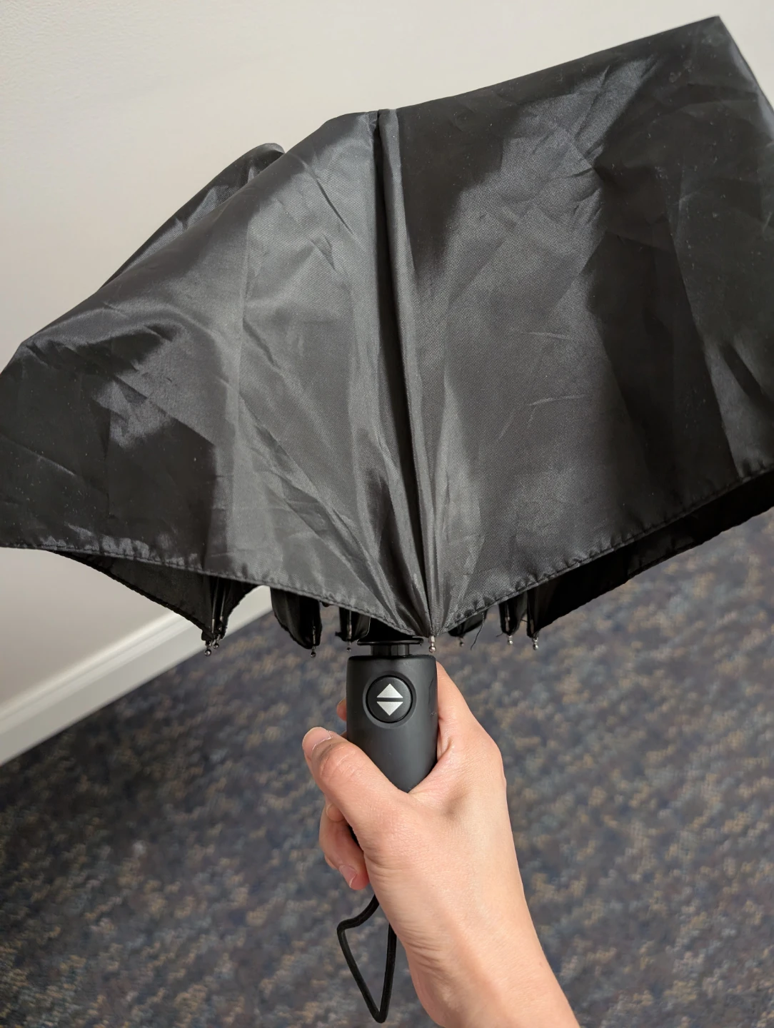 London Fog Automatic Compact Foldable Black Umbrella Open/Close - photo 2