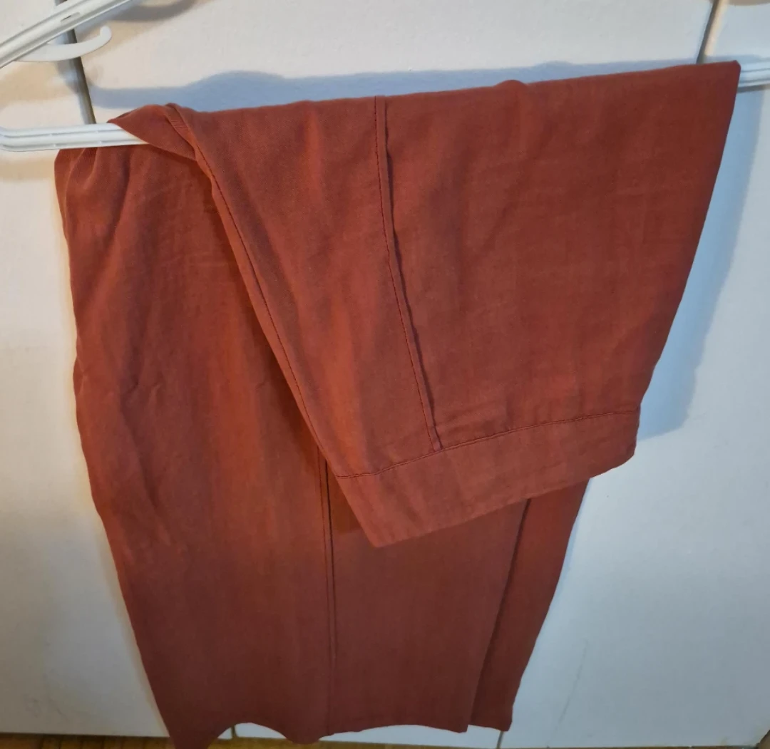 Women's Linen Blend Pants - Terracotta