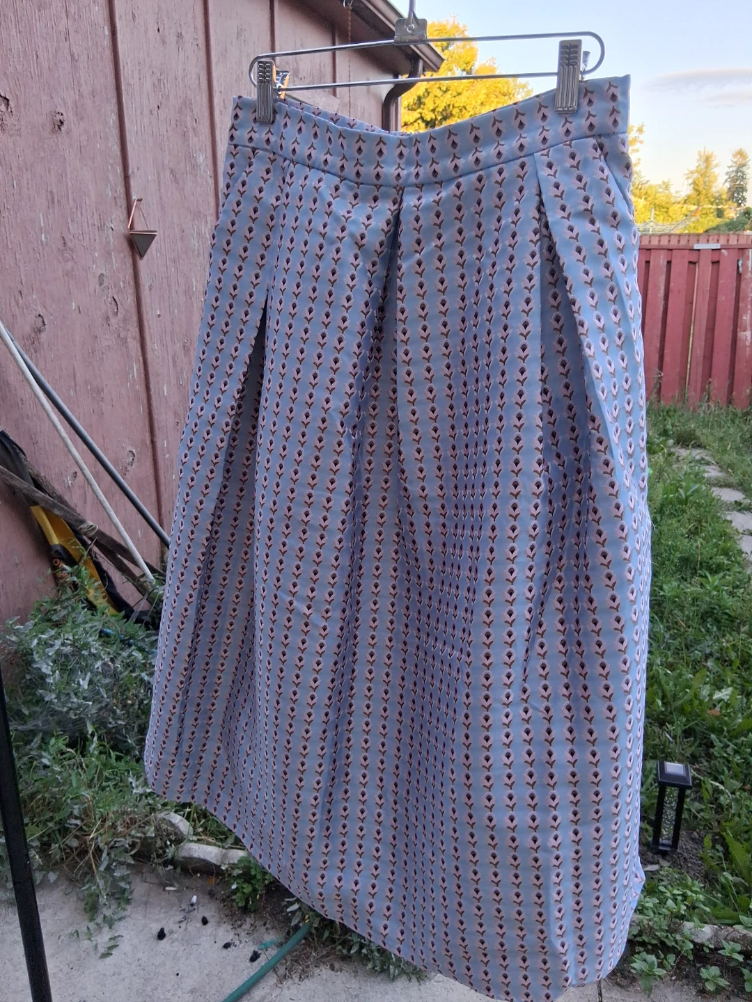 50's Blue Pleated Skirt (Vintage)