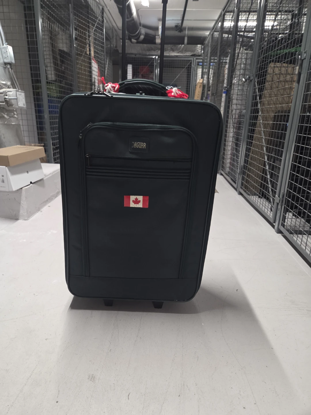 Jaguar Dark Green Spinner Suitcase with Canadian Flag Decal - photo 5