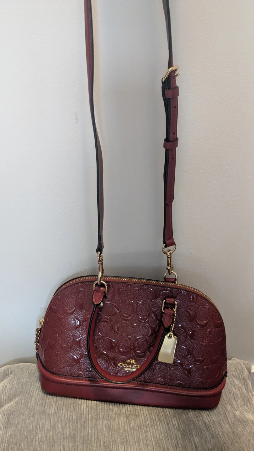 Coach logo leather top handle bag - photo 3