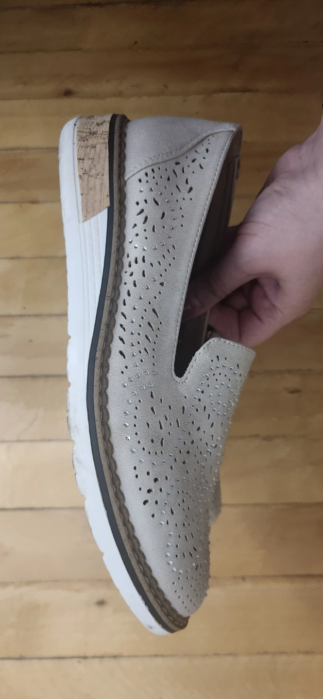 Josef Seibel Beige Perforated Loafer Shoes - photo 5