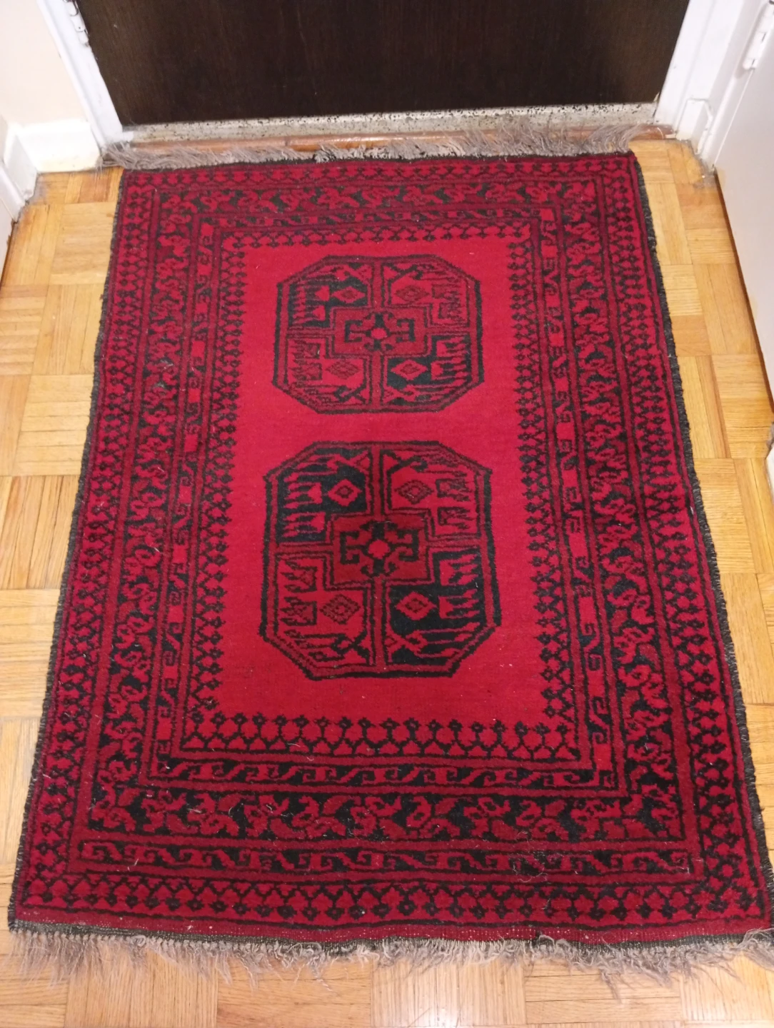 Red and Black Traditional Area Rug