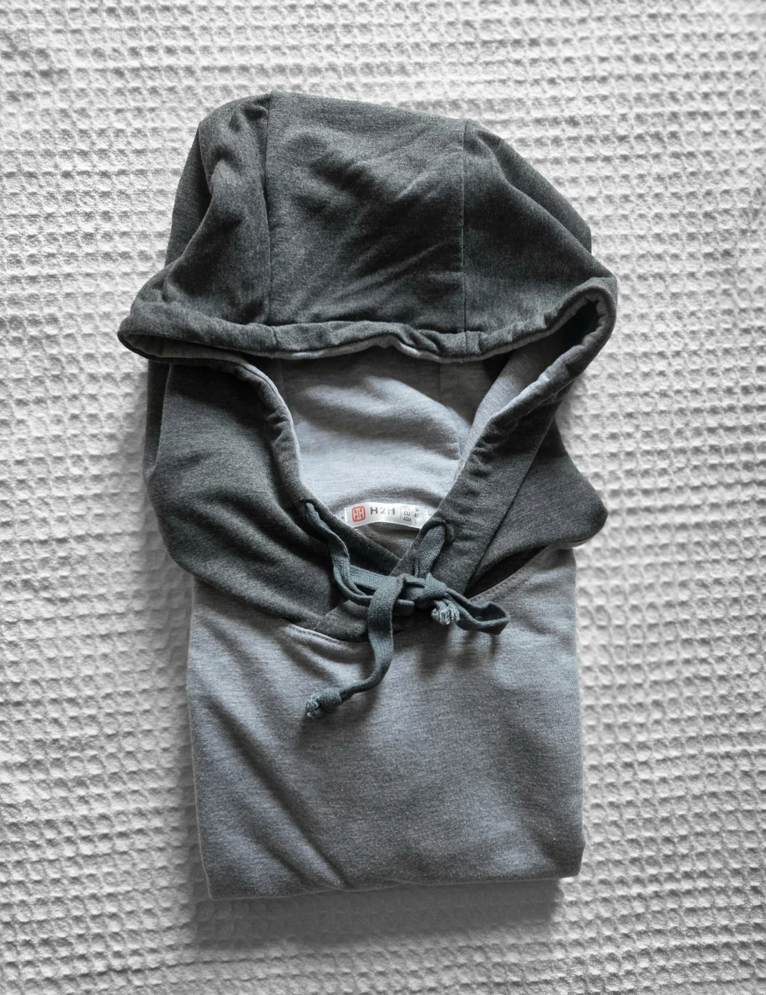 H2H Gray Colorblock Men’s Hoodie Size M Casual Pullover - photo 4