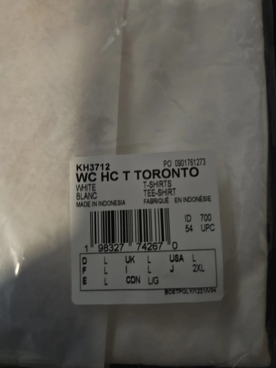 (BNIB) Adidas WC HC T Toronto T-Shirt