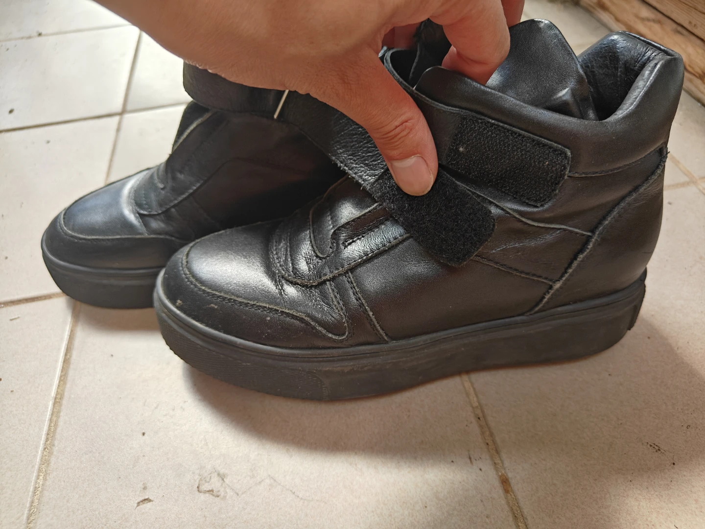 Pierre Cardin Black Leather High-Top Sneakers - photo 2