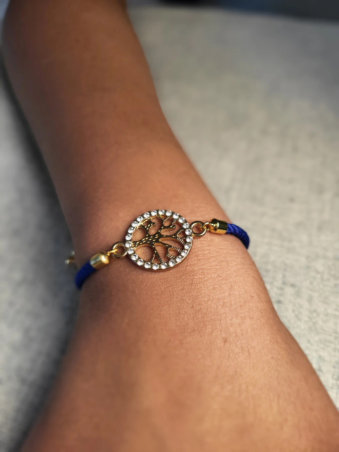 Blue Cord Bracelet with Tree of Life Charm - photo 2