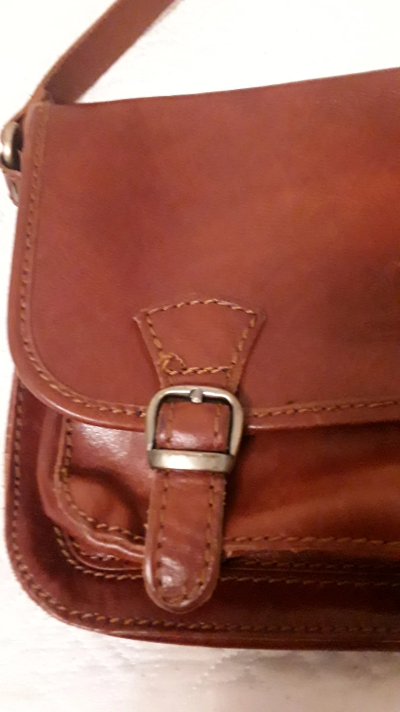 Vera Pelle Brown Leather Crossbody Bag - photo 3