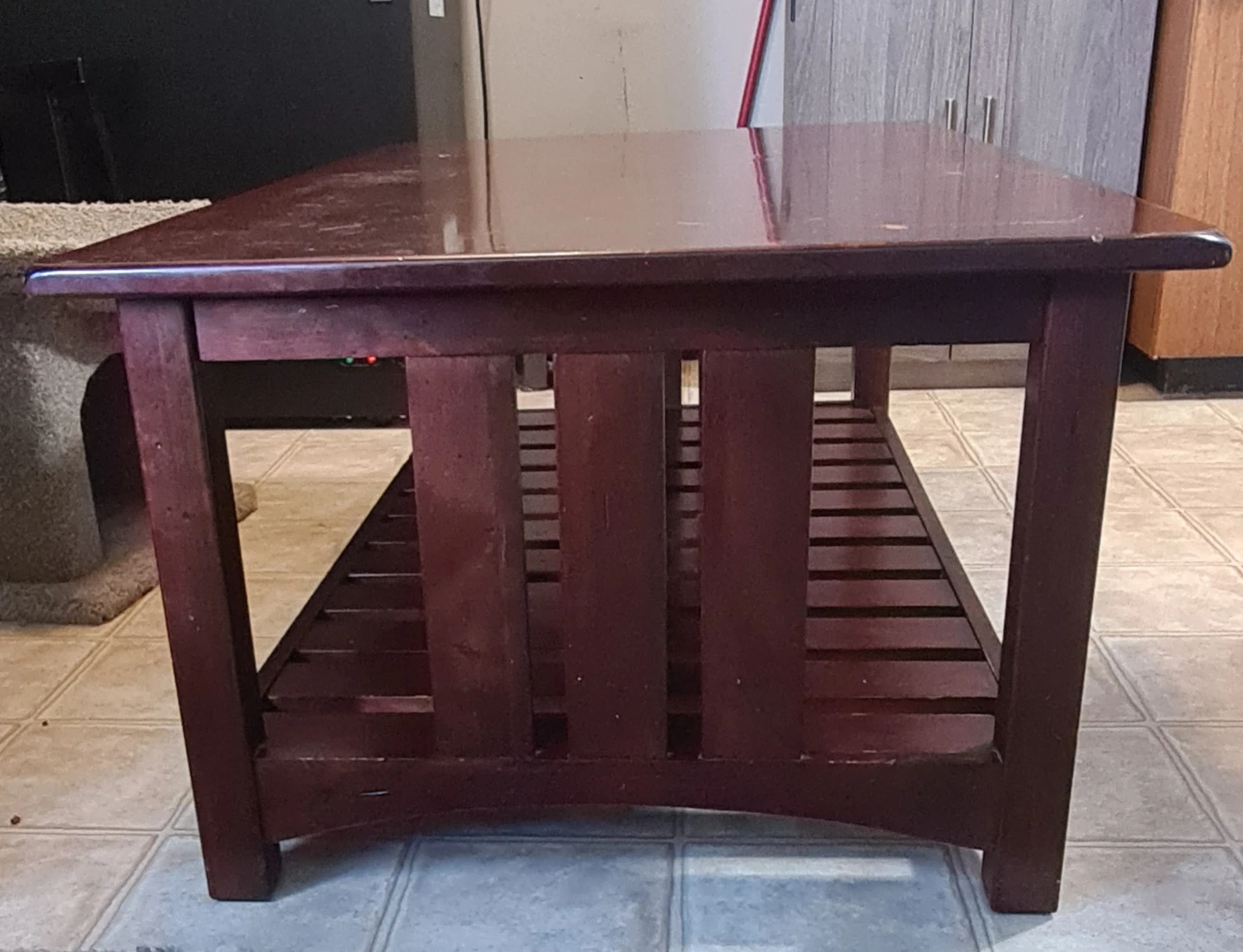 Wooden Coffee Table with Shelf - photo 3