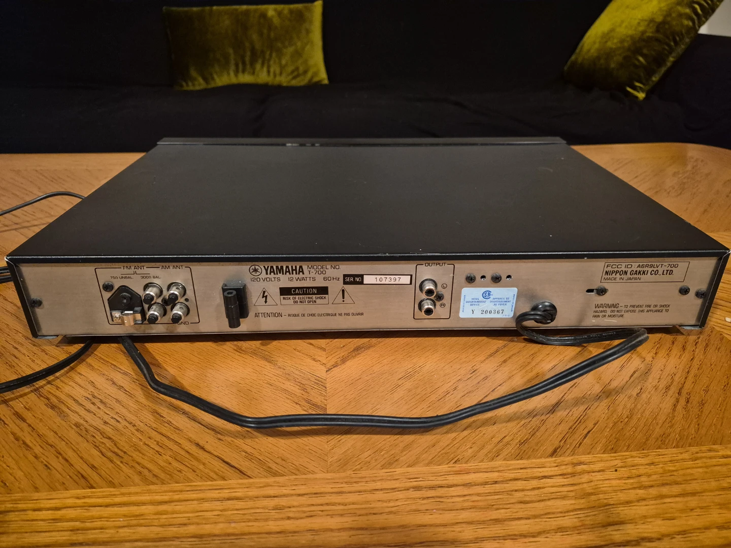 Yamaha T-700 Natural Sound AM/FM Stereo Tuner - photo 4