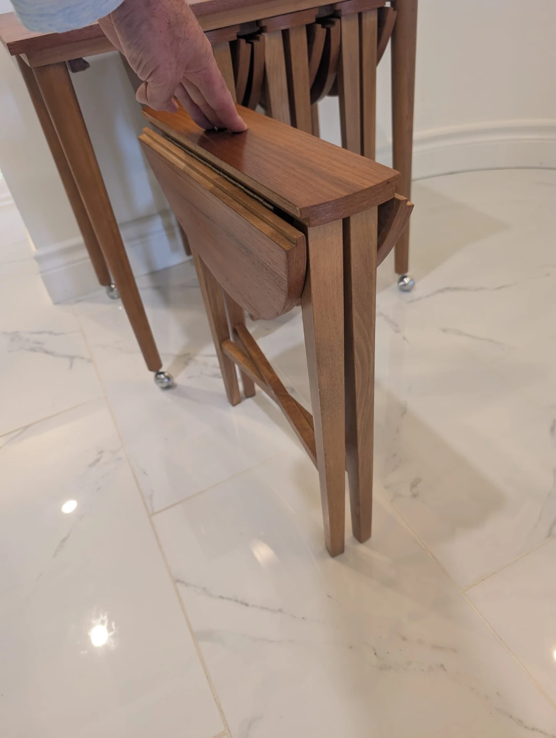 Mid-Century Modern Teak Nesting Tables Style of Poul Hundevad - photo 5