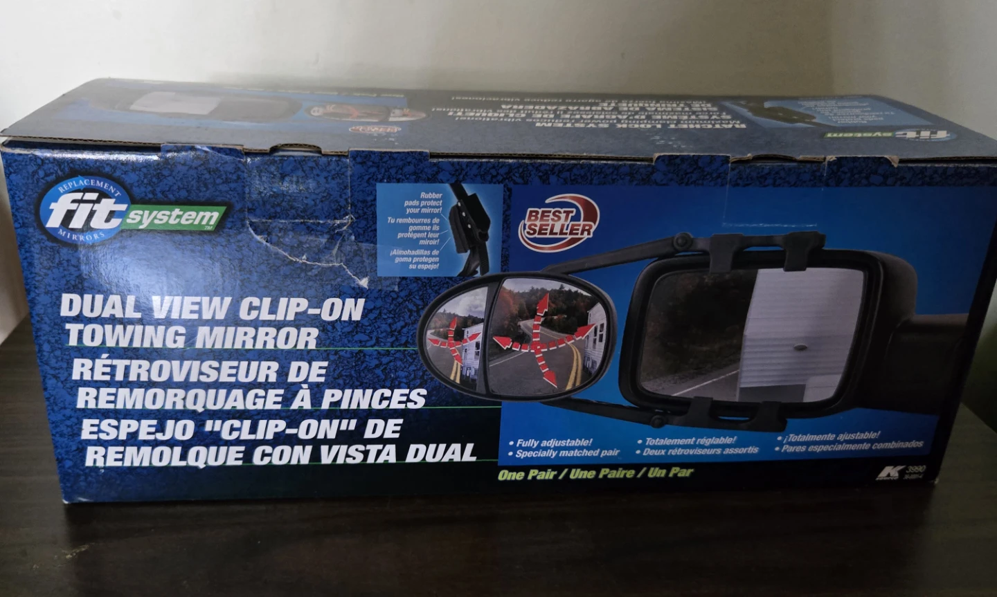 Fit System Dual View Clip-On Towing Mirrors